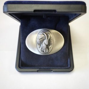 Gurtschnalle Silber Steinbock