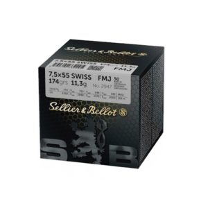 7.5x55 Swiss Sellier & Bellot FMJ 174grs.