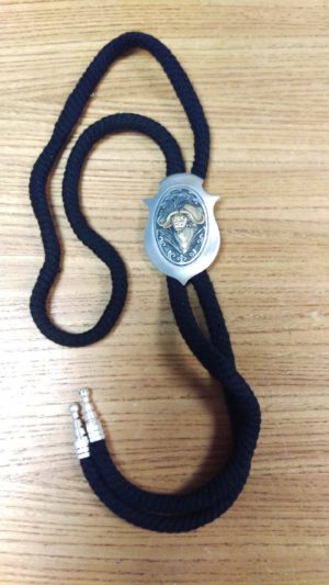 Kravattenband "Büffel" Vergoldeter Kopf