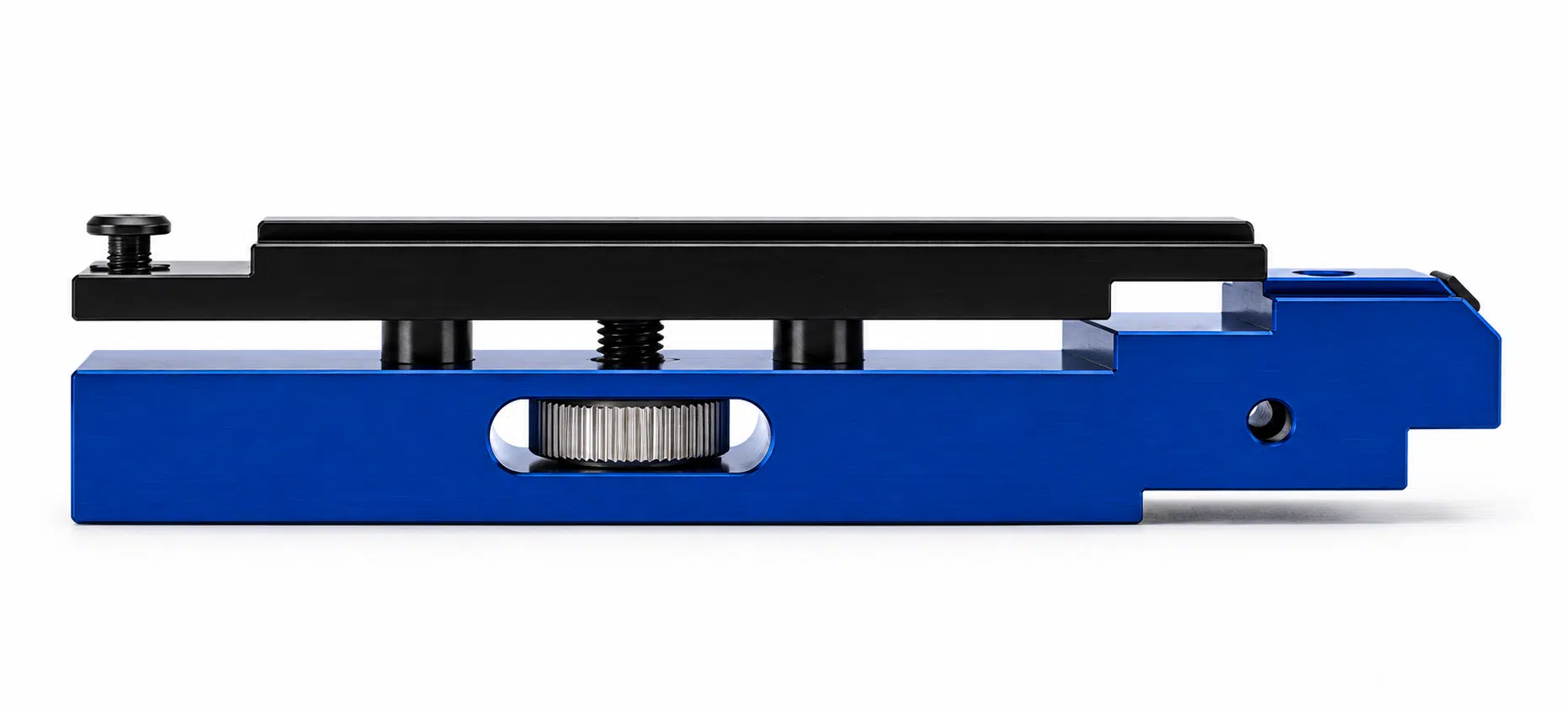 Präzisions-Schienenklemme aus blauem Aluminium