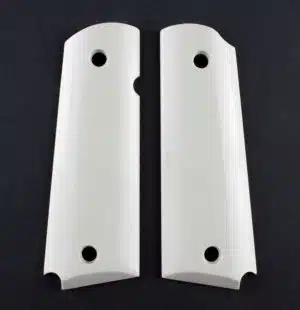 Hogue 1911 Grip Smooth Ivory Polymer Ambi-Cut