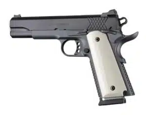 Hogue 1911 Grip Smooth Ivory Polymer Ambi-Cut