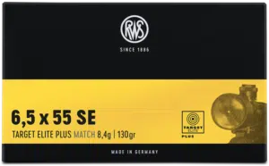 6.5x55 RWS Target Elite Plus 8.4g. / 130grs.