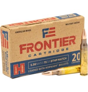 5.56x45 Nato Hornady Frontier BTHP Match 75grs.