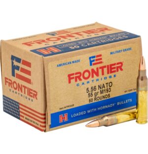 5.56x45 Nato Hornady Frontier FMJ 55grs. (XM193) 50 Stk.