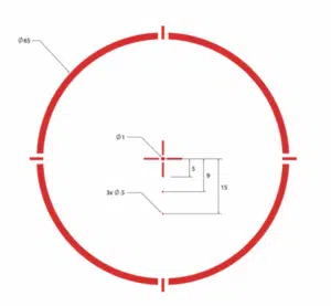 Sig Sauer Romeo4T Solar 2 MOA / 65 MOA Ballistic Circle Dot