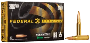 .308 Win. Federal Premium Gold Medal Sierra BTHP 168grs.
