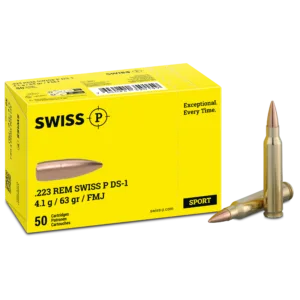.223 Rem. Swiss P DS-1 FMJ 4.1g / 63grs. - 50 Stk.