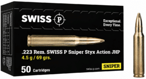 .223 Rem. Swiss P Sniper Styx Action JHP 4.5g / 69grs. - 50 Stk.