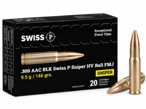.300 AAC BLK Swiss P Sniper HV Ball - FMJ 9.5g / 146grs. - 20 Stk.