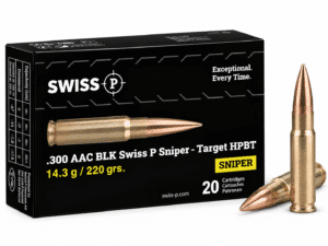 .300 AAC BLK Swiss P Sniper - Target HPBT 14.3g / 220grs. - 20 Stk.