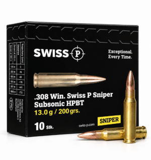 .308 Win. Swiss P Sniper Subsonic HPBT 13.0g / 200grs. - 10 Stk.