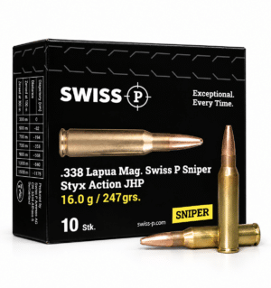 .338 Lapua Mag. Swiss P Sniper Styx Action JHP 16.0g / 247grs. - 10 Stk.
