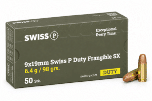 9x19mm Swiss P Duty Frangible SX 6.4g / 98grs. - 50 Stk.